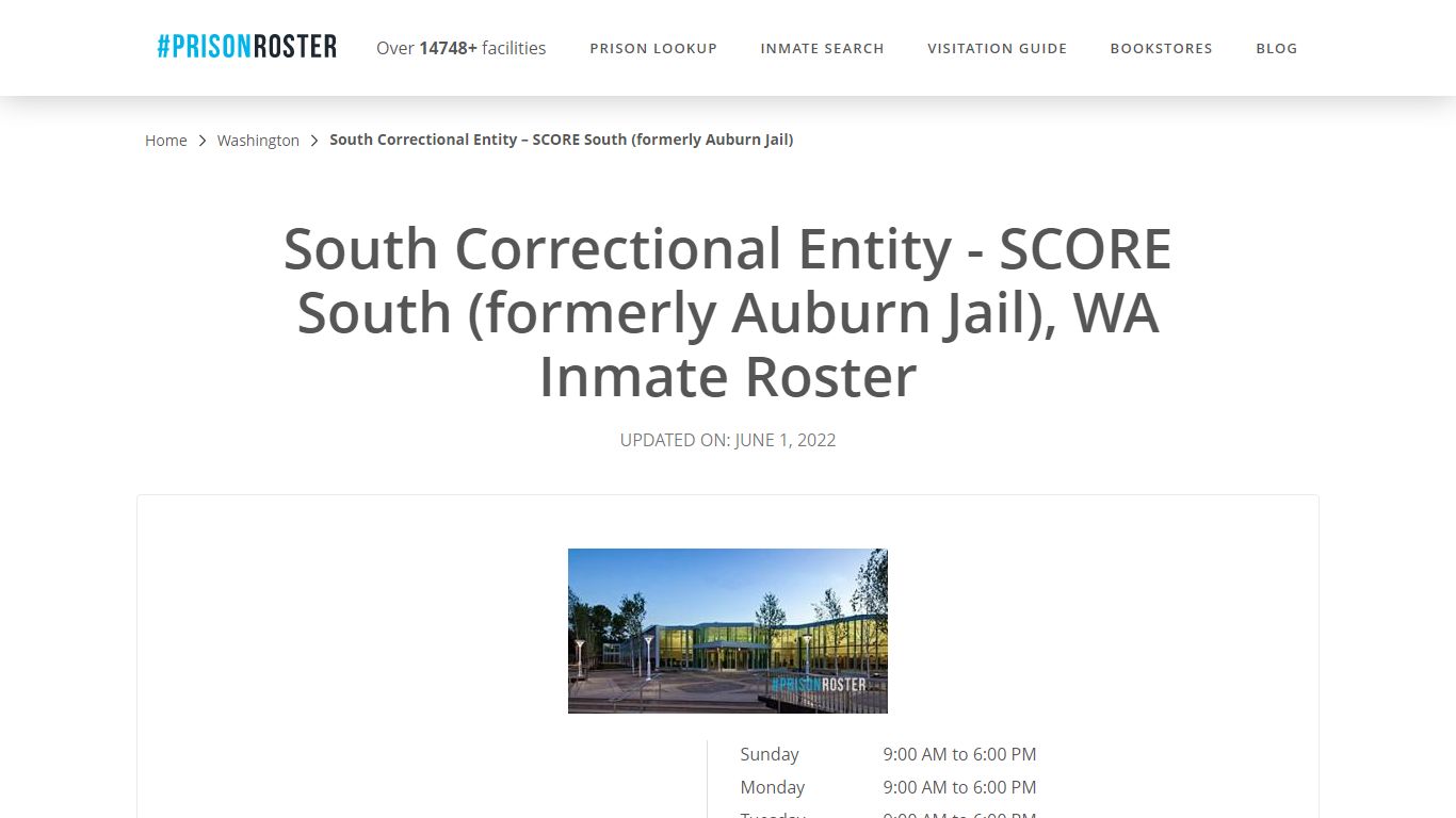 South Correctional Entity - SCORE South (formerly Auburn ...